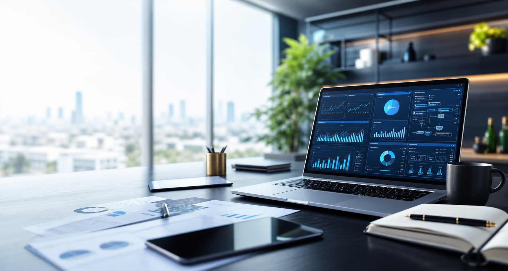 ERP dashboard workspace